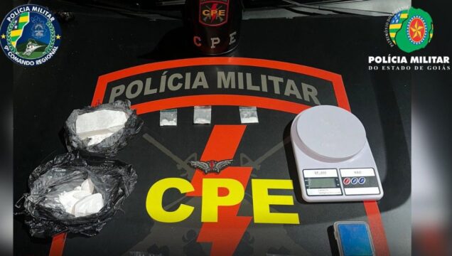 Polícia Militar apreende R$ 20 mil em cocaína e prende suspeito em Pires do Rio