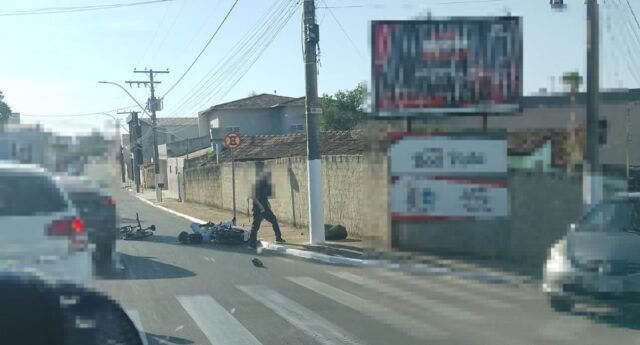 Catalão: acidente entre moto e bicicleta deixa duas pessoas feridas