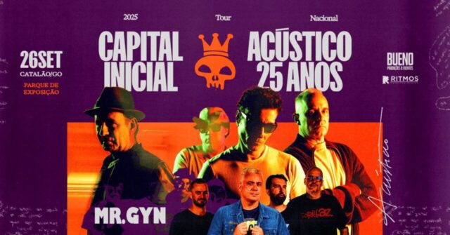 Contagem regressiva: Capital Inicial se apresenta em Catalão em setembro com turnê especial