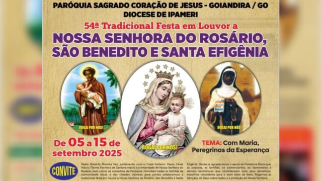 Goiandira se prepara para a 54ª Festa em Louvor à Nossa Senhora do Rosário, São Benedito e Santa Efigênia