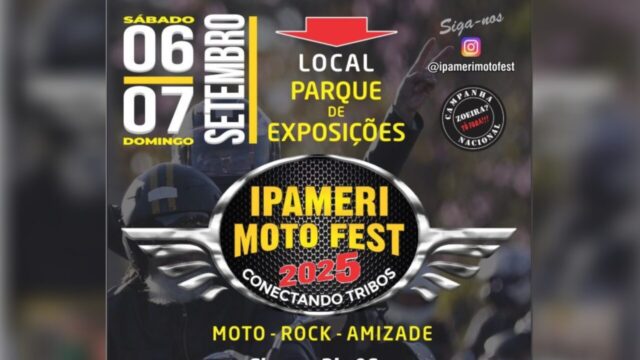 Ipameri Moto Fest 2025 começa neste sábado (6) com muito rock, motos e solidariedade
