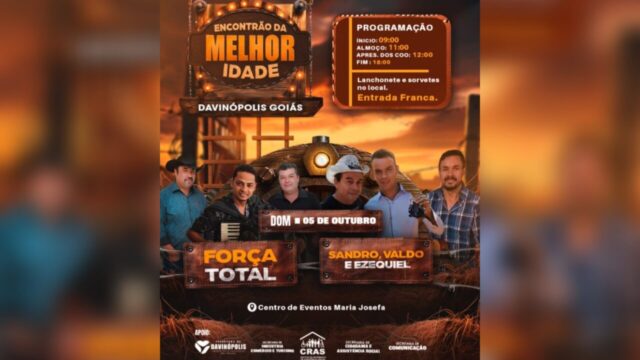 Davinópolis realiza Encontro da Melhor Idade com shows e programação cultural
