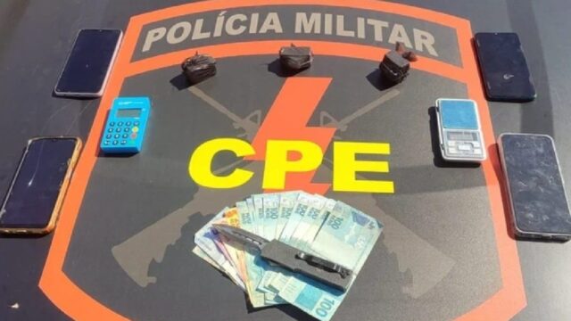 CPE prende três pessoas por tráfico de drogas e receptação em Pires do Rio