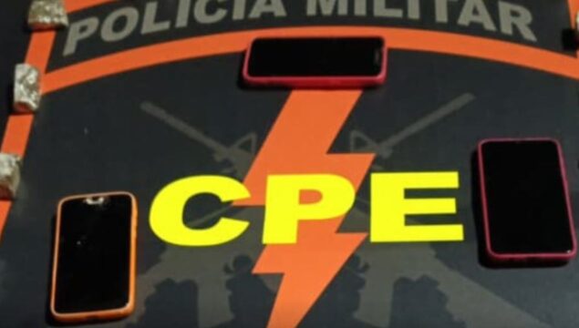 Polícia Militar prende suspeito com celular furtado e drogas em Orizona