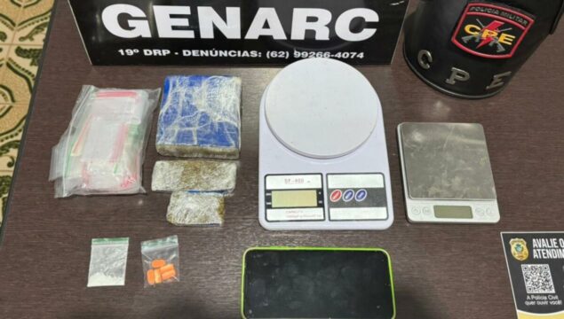 Polícia Civil e Polícia Militar prendem suspeito de tráfico de drogas em Caldas Novas