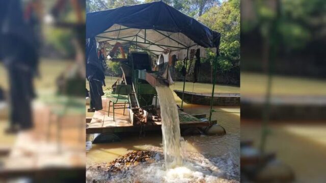 Polícia descobre garimpo ilegal em rio no Alto Paranaíba e prende dois homens em flagrante