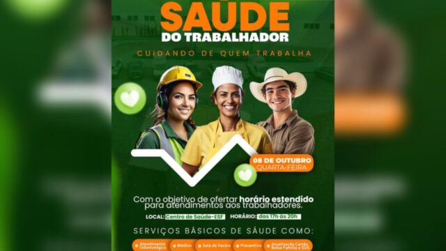 Programa Saúde do Trabalhador leva atendimento noturno à população de Marzagão