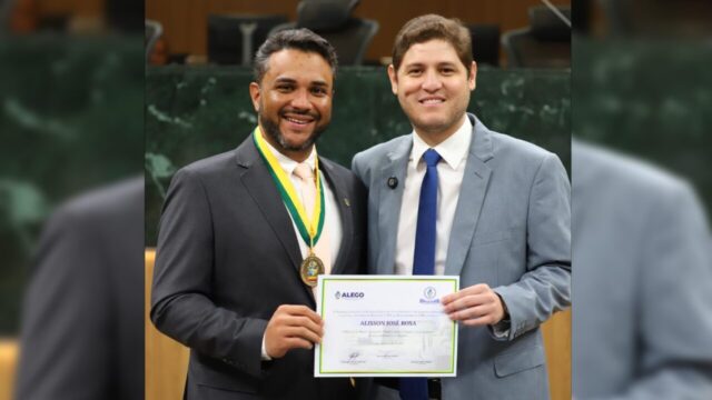 Presidente da Câmara de Ipameri recebe Medalha Pedro Ludovico Teixeira em reconhecimento ao trabalho público