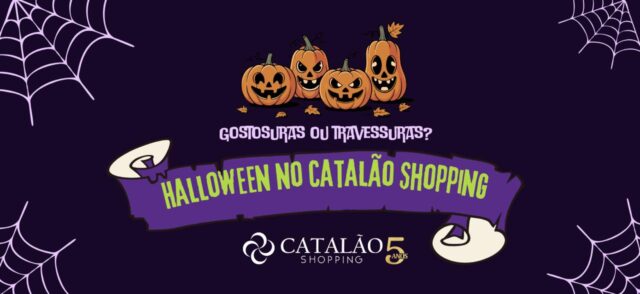 Caça aos Doces com Wandinha e Malévola, Desfile de Halloween, Show com Alexandro Cândido e muito mais na programação do Catalão Shopping