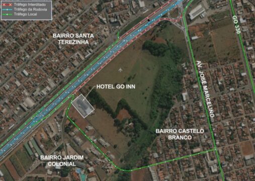 Ecovias interditará marginal norte da BR-050 em Catalão a partir desta quarta-feira para obras de duplicação