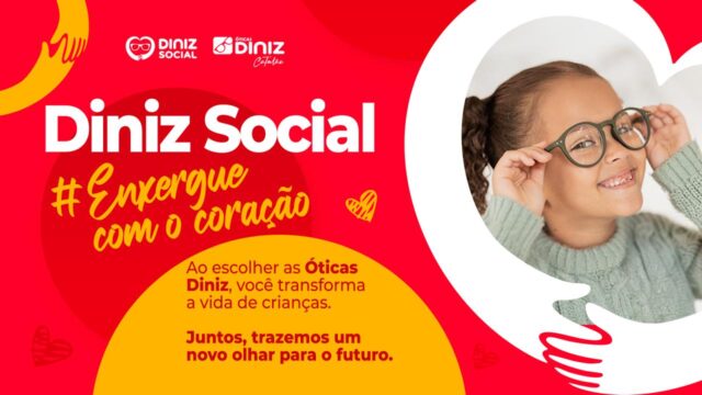 Diniz Social: Óticas Diniz Catalão realiza ação social com exames de vista e entrega gratuita de óculos para crianças em situação de vulnerabilidade social