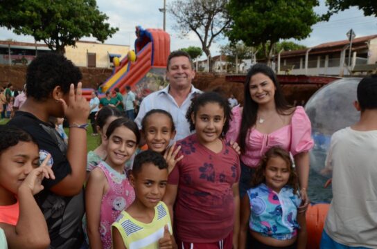Nova Aurora: Secretaria de Promoção e Assistência Social transforma Campo Municipal em um grande parque de diversões em festa das crianças