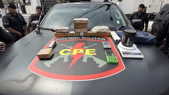 CPE apreende 6 quilos de drogas e prende homem após acompanhamento policial em Catalão
