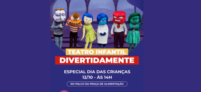 Catalão Shopping celebra o Dia das Crianças com espetáculo gratuito “Divertida Mente”
