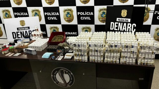 Polícia Civil prende dupla suspeita de tráfico de drogas e venda ilegal de anabolizantes em Goiânia