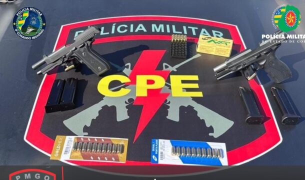 PM apreende armas e munições em operação na BR-050 em Catalão