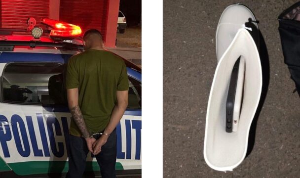 Homem é preso pela Polícia Militar após furtar celulares em empresa de Pires do Rio