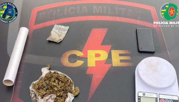 CPE prende homem por tráfico de drogas em Catalão; suspeito havia saído do presídio há poucos dias