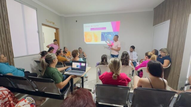 Prefeitura de Anhanguera promove palestra sobre saúde da mulher em alusão ao Outubro Rosa