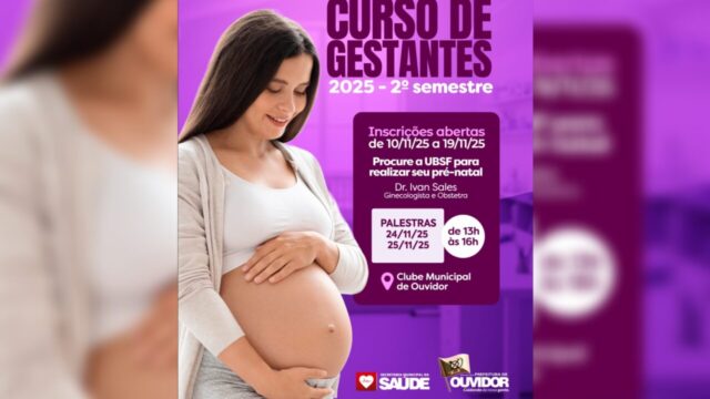 Prefeitura de Ouvidor abre inscrições para o Curso de Gestantes 2025