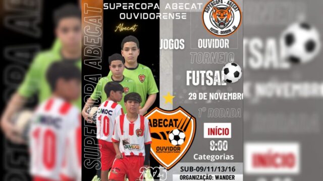 Supercopa Abecat Ouvidorense de Futsal 2025 começa neste sábado (29) com 16 equipes em quadra