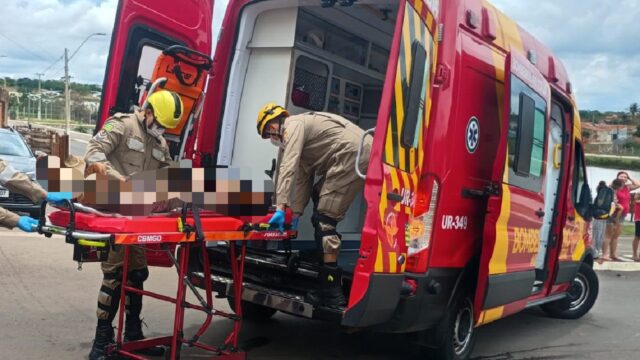 Motociclista fica ferido após acidente no bairro Paineiras, em Catalão