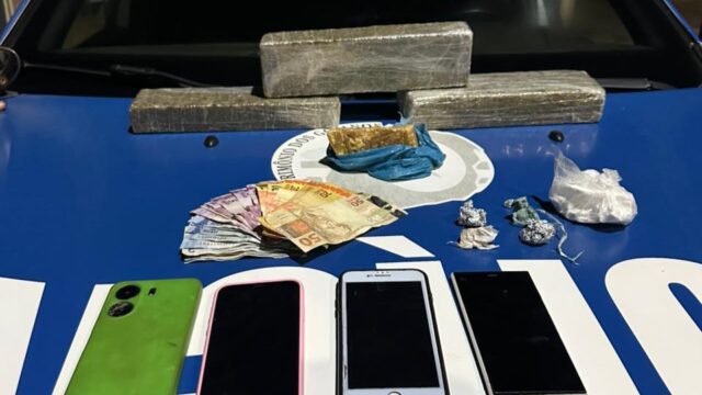 Três pessoas são presas por tráfico de drogas durante operação da PM em Orizona