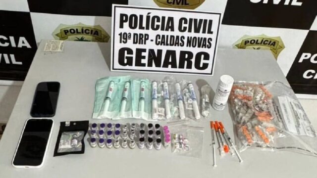 Polícia Civil apreende 128 frascos de emagrecedor clandestino durante operação em Caldas Novas