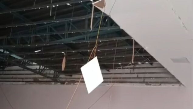 Forro do Centro de Folclore cede após forte chuva em Catalão; diretoria já trabalha para providenciar os reparos