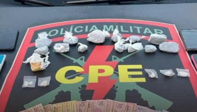 CPE prende dois suspeitos por tráfico de drogas em Goiandira; entorpecentes e dinheiro são apreendidos
