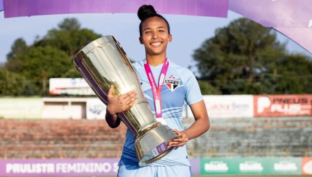 Goleira Andressa Bastos, de Catalão, é campeã do Paulistão Sub-20 de 2025 pelo São Paulo