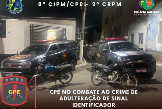 CPE prende três pessoas e apreende motos adulteradas em operação no condomínio Copacabana, em Catalão