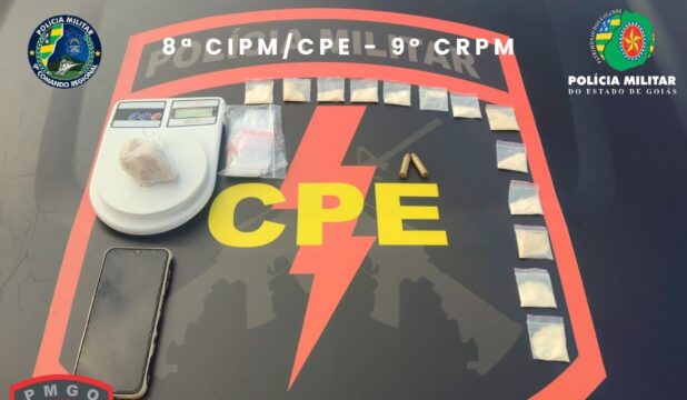 CPE prende suspeito de tráfico e apreende drogas e munições em Catalão