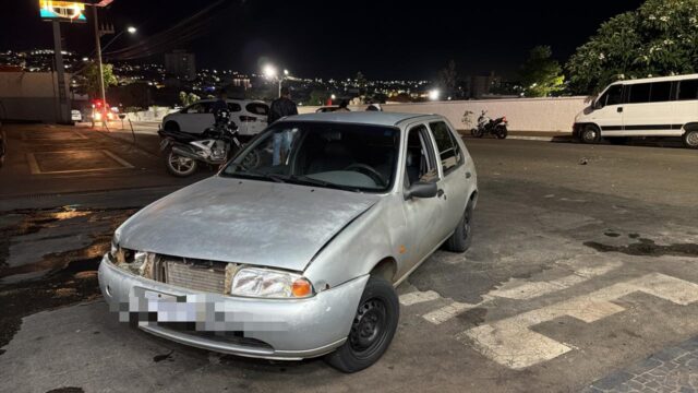 Motociclista fica ferido após colisão com automóvel no Bairro Jardim Paulista, em Catalão
