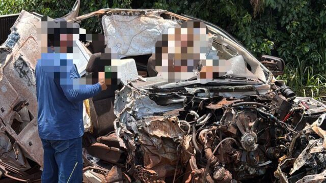 Colisão entre caminhonete e carreta deixa idoso gravemente ferido na MGC-154, em Ituiutaba