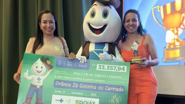 Marzagão recebe troféu Ouro no Prêmio Zé Gotinha do Cerrado por excelência em vacinação