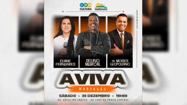 Marzagão se prepara para o “Aviva Marzagão”, grande noite de fé e louvor no dia 20 de dezembro