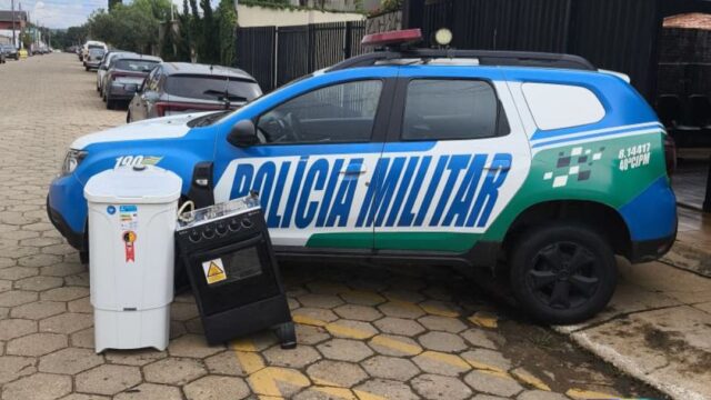 Homem é preso em flagrante por furto após ser flagrado com eletrodomésticos no bairro San Remo, em Ipameri