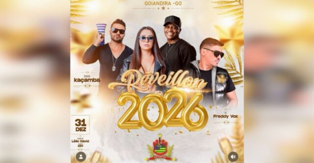 Réveillon 2026 em Goiandira terá Banda Kaçamba, DJ Freddy Vox e festa aberta ao público