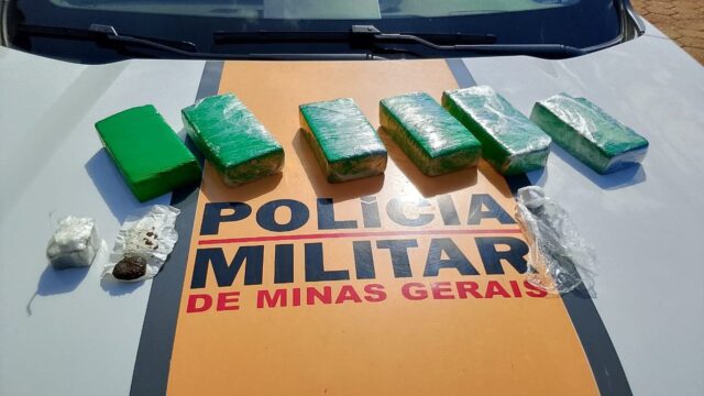 Casal é preso com barras de maconha e cocaína durante abordagem na BR-352 em Coromandel