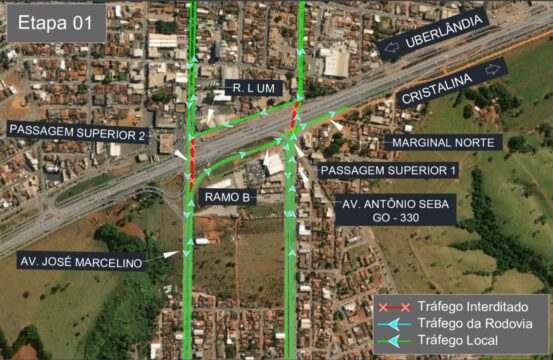 Interdições em passagens superiores da BR-050 vão alterar trânsito em Catalão; obras começam nesta quinta-feira (11)