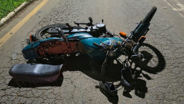 Motociclista é socorrido após acidente de trânsito próximo ao Catalão Shopping