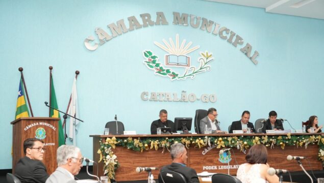 Câmara de Catalão realiza 46ª Sessão Ordinária de 2025 com votação de projetos do Executivo e Legislativo