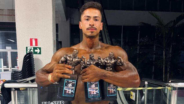 Gustavo Henrique de Três Ranchos supera dificuldades, treina de forma independente e conquista primeiro lugar em três categorias do fisiculturismo