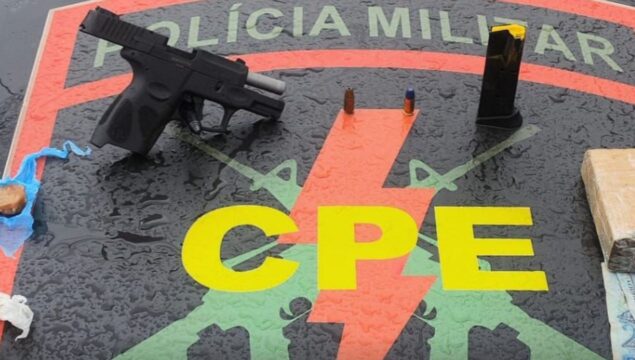 CPE prende suspeito de disparos de arma de fogo e apreende pistola 9mm e drogas em Catalão