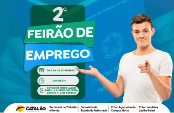 Catalão realiza 2º Feirão de Emprego com centenas de vagas e serviços gratuitos à comunidade