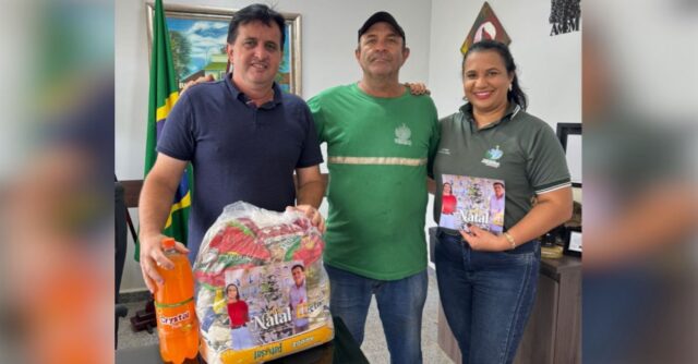 Prefeitura de Goiandira entrega cestas básicas a servidores como forma de reconhecimento pelo trabalho em 2025