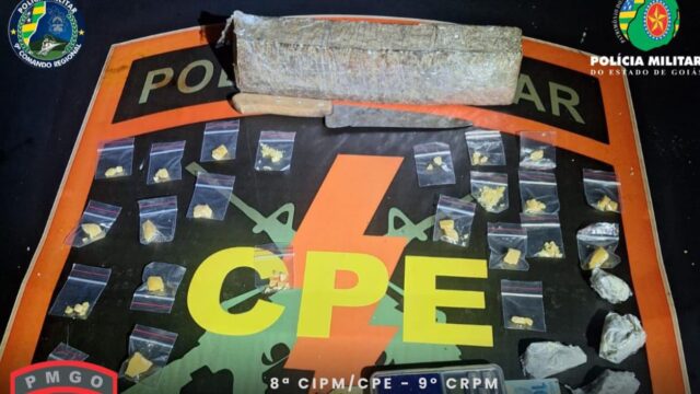 CPE prende suspeito por tráfico de drogas no bairro Jardim Primavera, em Catalão