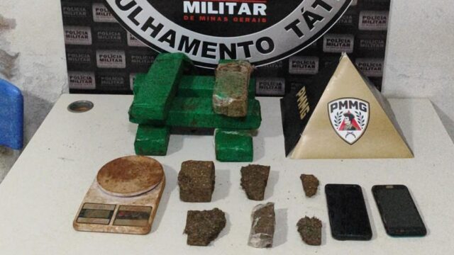 Três homens são presos por tráfico de drogas após denúncia em Araguari, diz PM
