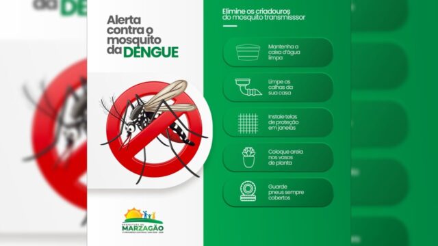 Prefeitura de Marzagão inicia ações de combate à dengue e reforça importância da prevenção